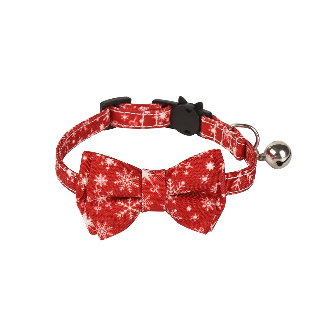 Christmas Bow Tie Dog Collar