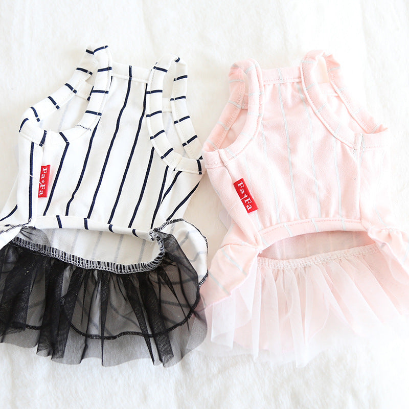Pet striped dress
