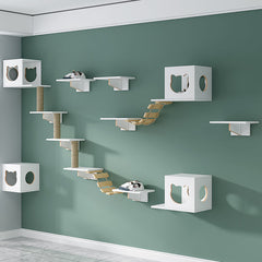 Wall-hung cat house