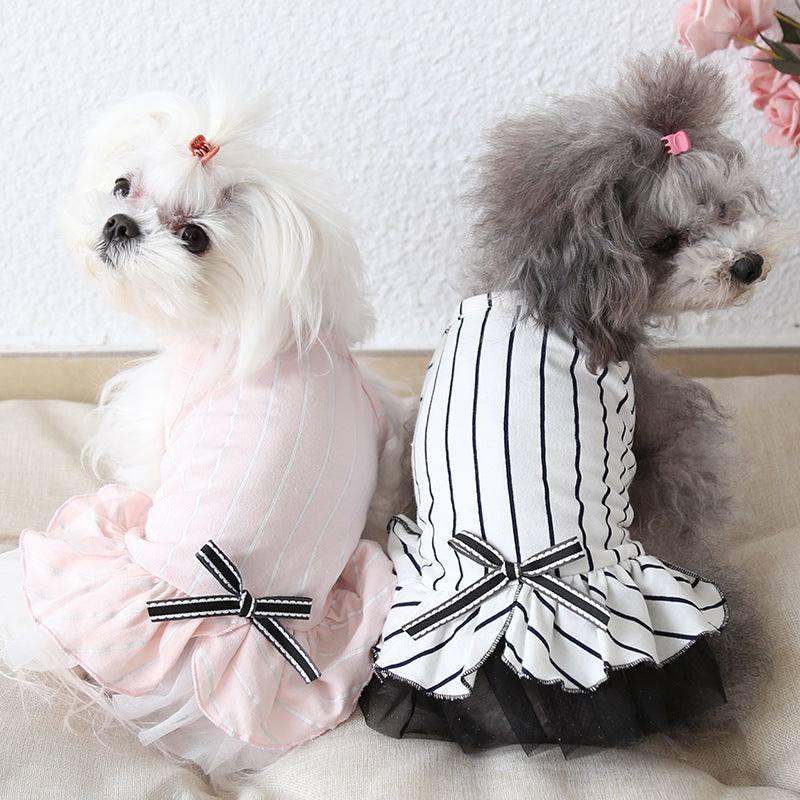 Pet striped dress