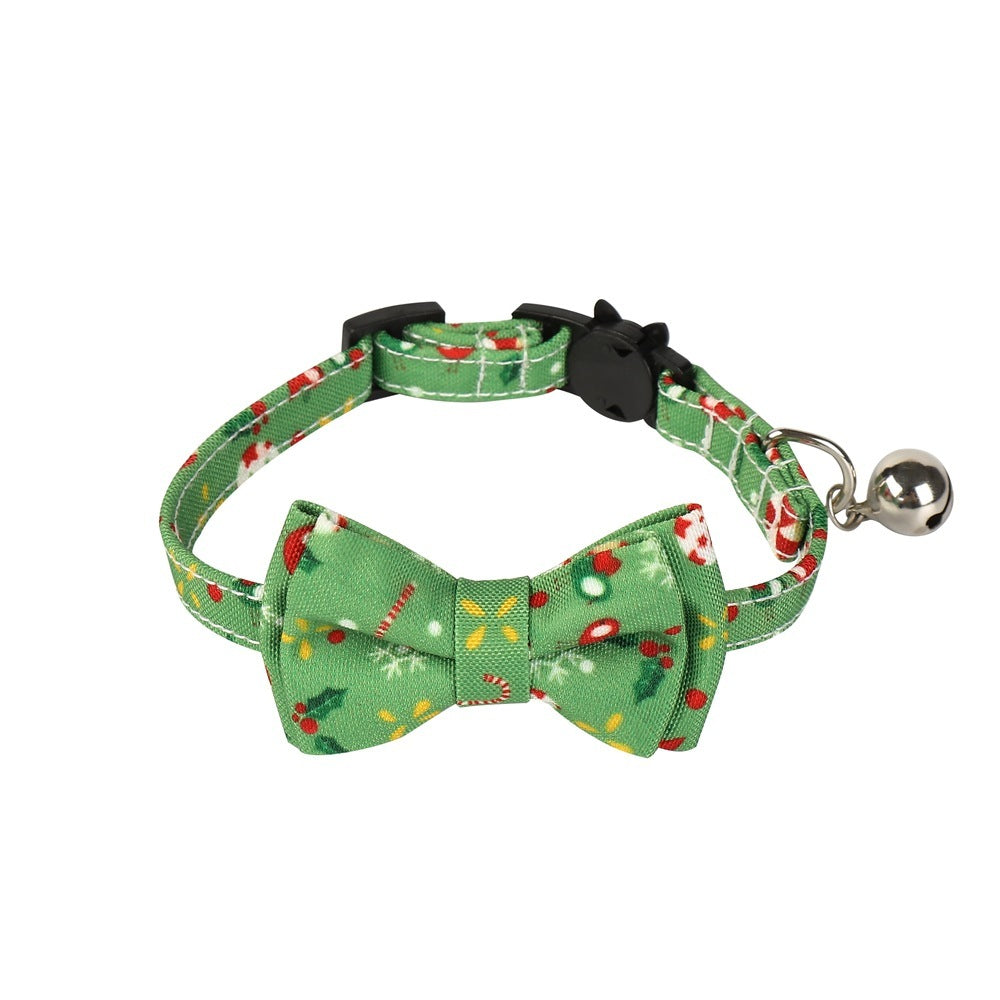 Christmas Bow Tie Dog Collar