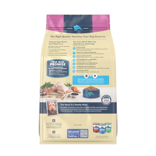 Blue Buffalo Life Protection Formula Adult Small Breed Dry Dog Food, Supports High Energy Needs, Made with Natural Ingredients, Chicken & Brown Rice Recipe, 5-lb. Bag