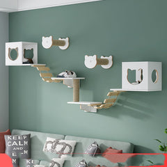 Wall-hung cat house