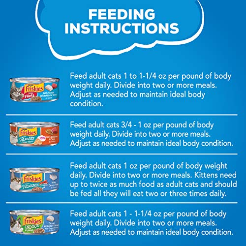 Purina Friskies Wet Cat Food Variety Pack, Oceans of Delight Flaked & Prime Filets - 5.5 oz. Cans (Pack of 40)