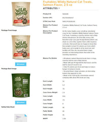 Wildly Natural Cat Treats, 2.5 Ounces, Salmon Flavor