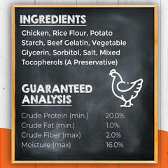 Canine Naturals IrresistiBONES Long Lasting Chicken Chew - Made from USA Raised Chicken – with A Real Meat Coating - All Natural and Easily Digestible - 3 Pack