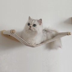 Cat Hammock, Wall Mounted Cat Climbing Shelf, 4 Step Cat Stairway Furniture with Sisal Scratching for Sleeping, Playing, Lounging and Perching