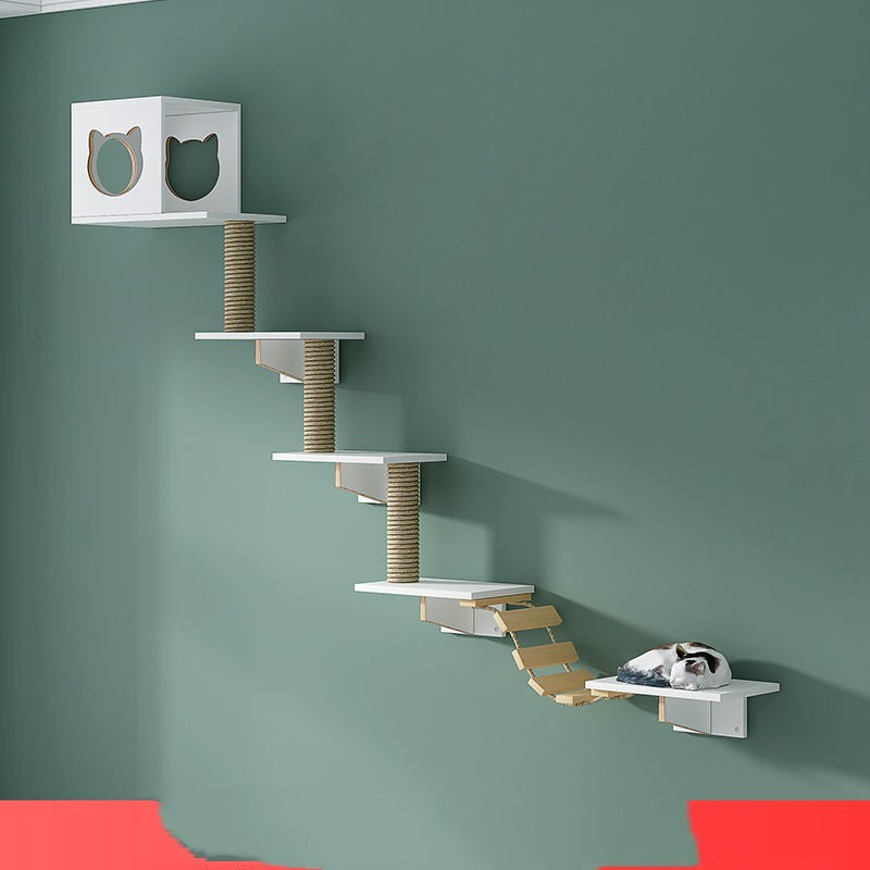 Wall-hung cat house