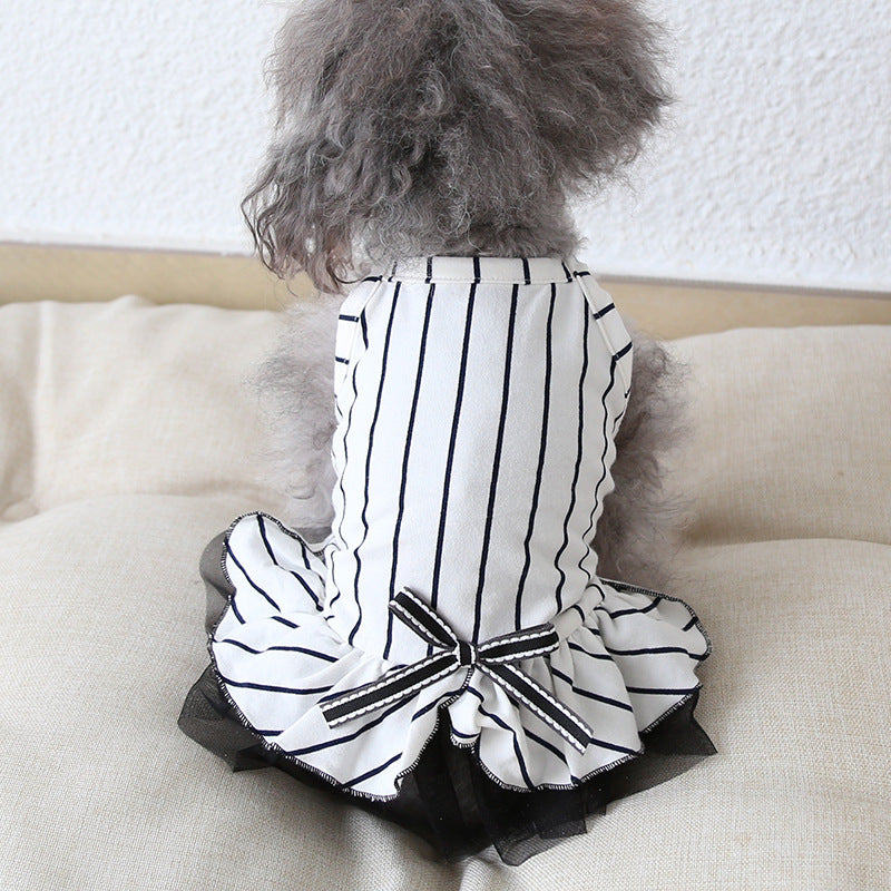 Pet striped dress