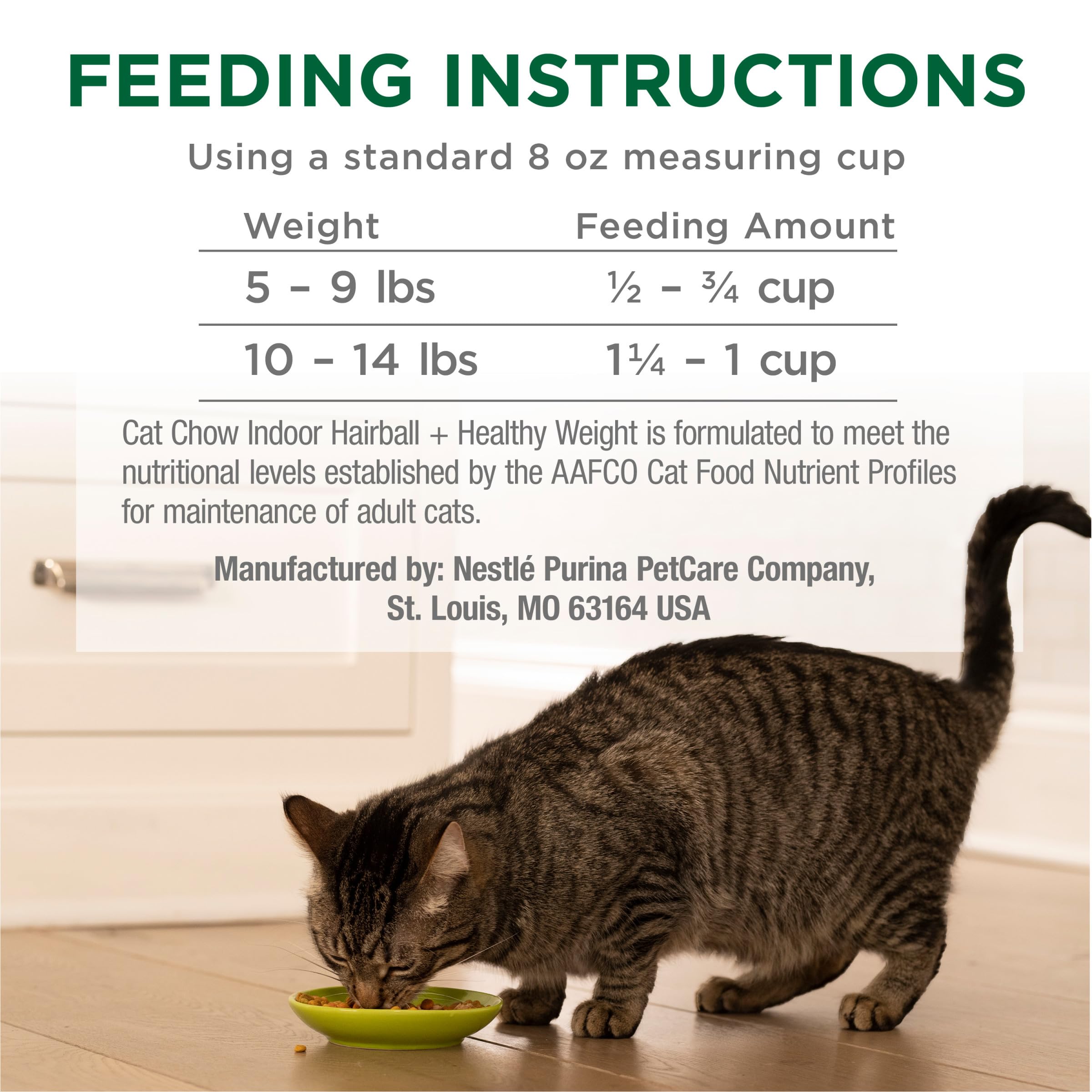 Purina Cat Chow Indoor Dry Cat Food, Hairball + Healthy Weight - (Pack of 4) 3.15 lb. Bags