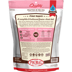 Primal Freeze Dried Cat Food Nuggets Beef & Salmon; Complete & Balanced Meal or Topper; Premium, Healthy, Grain Free, High Protein Raw Cat Food with Probiotics (14 oz)