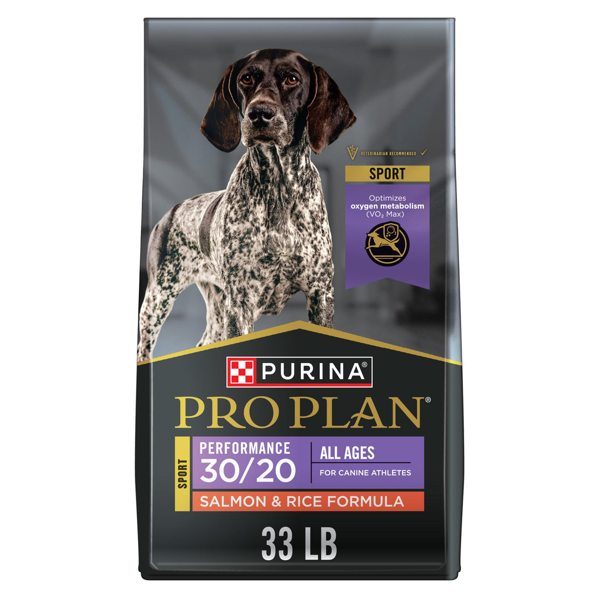 Purina Pro Plan High Energy, High Protein Dog Food, SPORT 30/20 Salmon & Rice Formula - 33 lb. Bag
