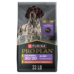 Purina Pro Plan High Energy, High Protein Dog Food, SPORT 30/20 Salmon & Rice Formula - 33 lb. Bag