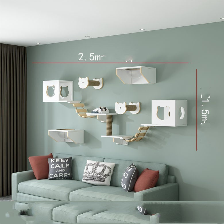 Wall-hung cat house