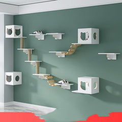 Wall-hung cat house
