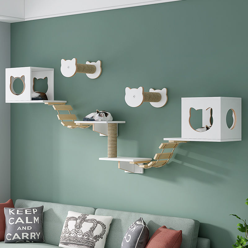 Wall-hung cat house