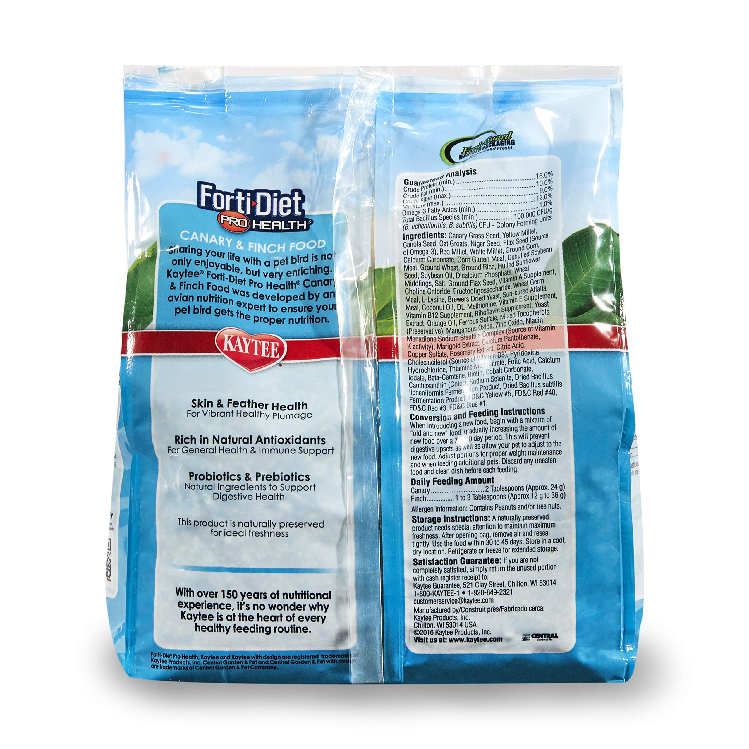 Kaytee Forti-Diet Pro Health Pet Canary & Finch Food, 2 lb