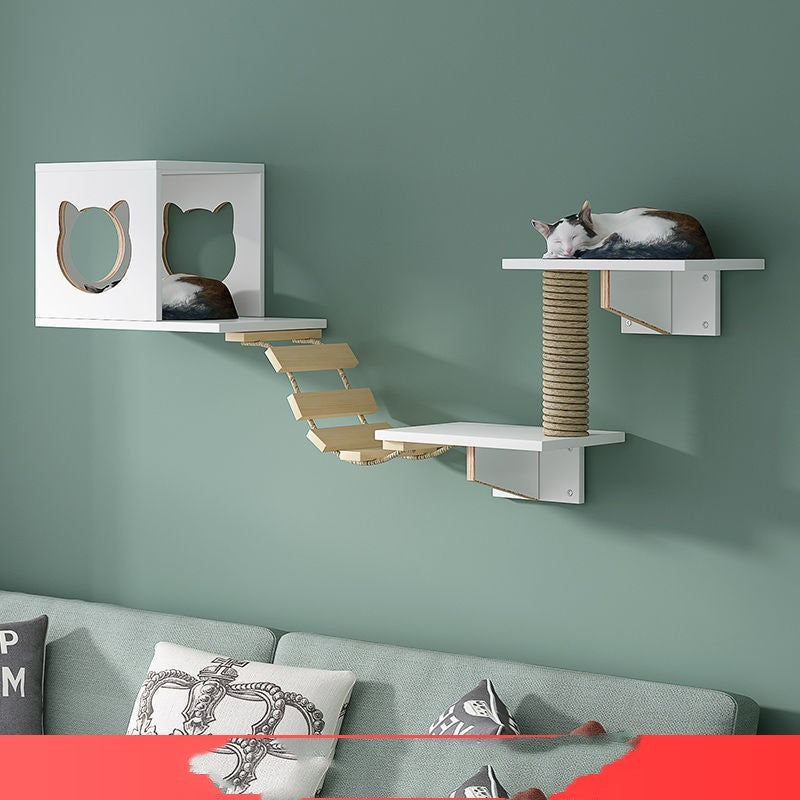 Wall-hung cat house