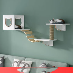 Wall-hung cat house