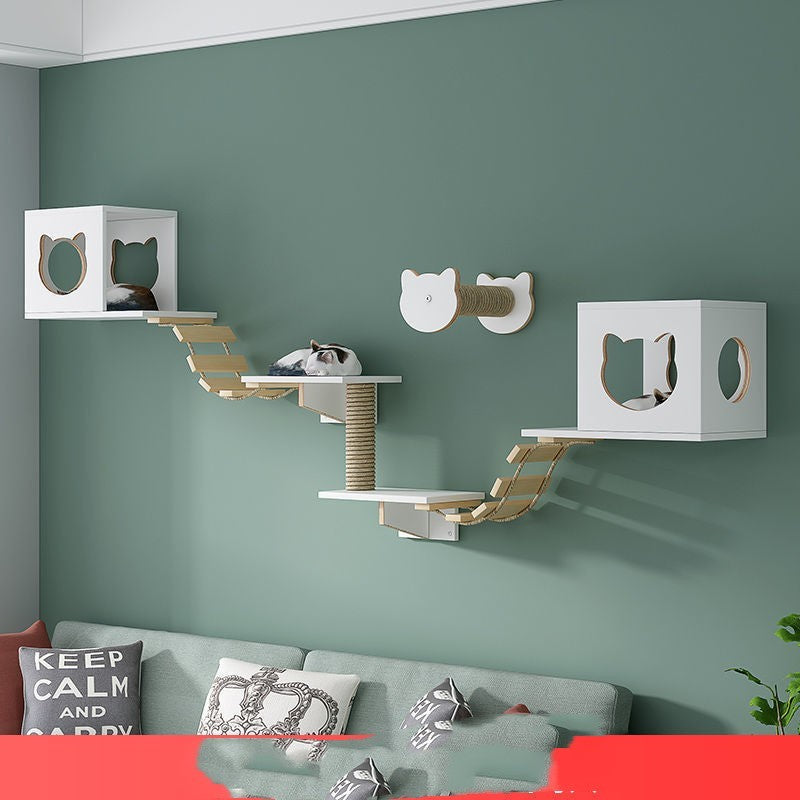 Wall-hung cat house