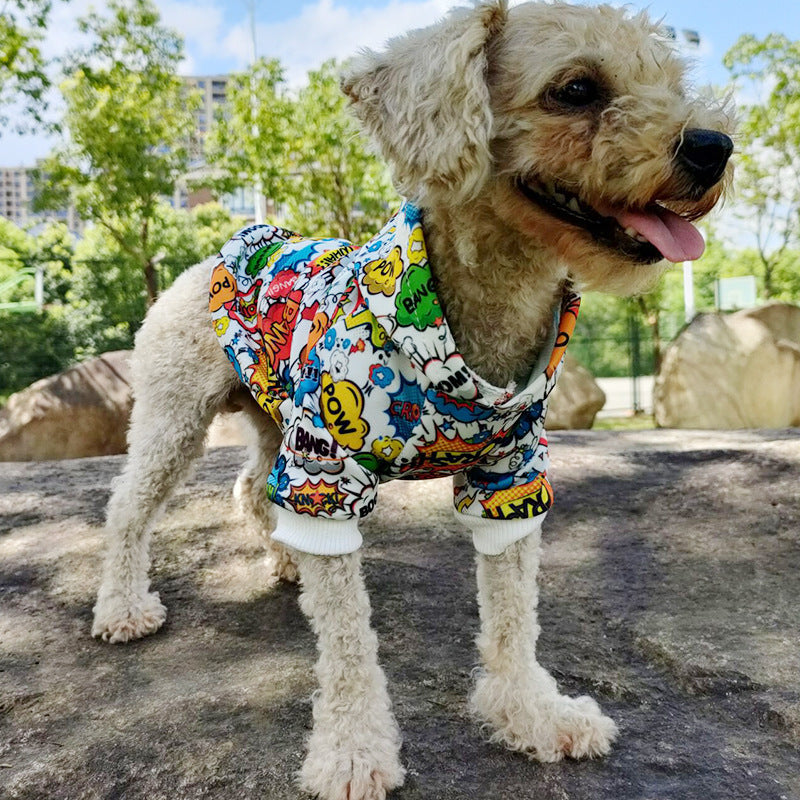 pet clothes letter pet Hoodie