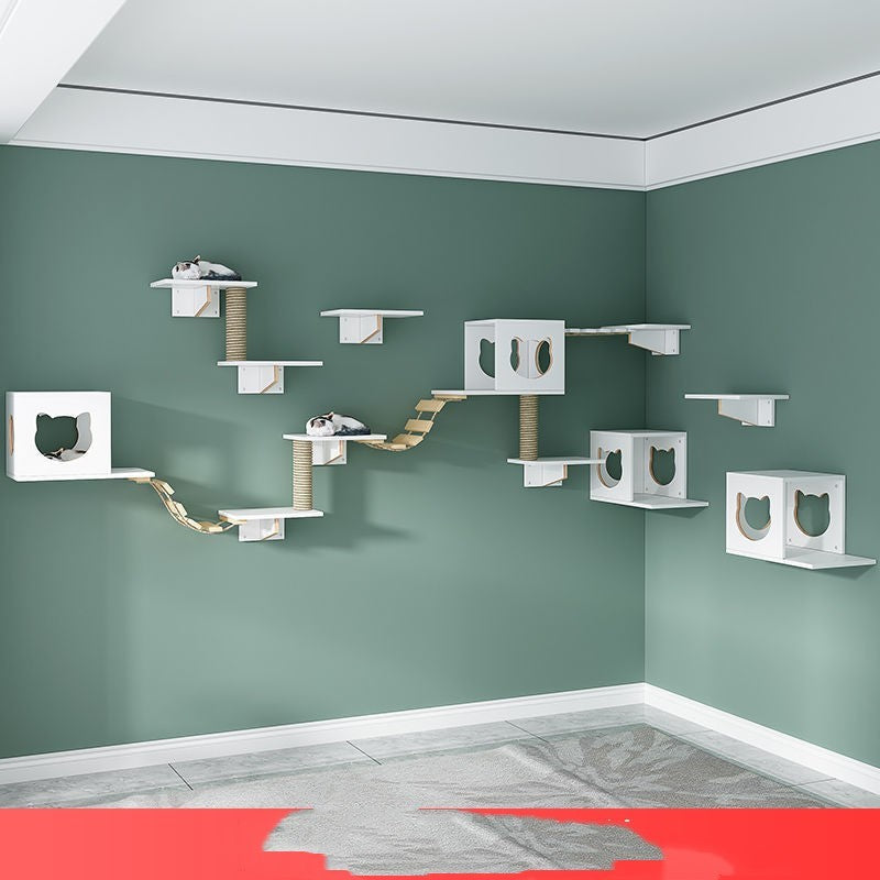 Wall-hung cat house